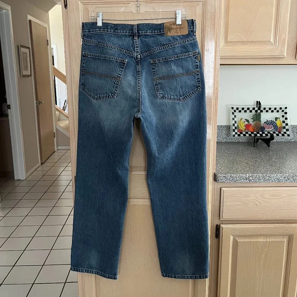 Orvis Men's Blue Denim Jeans - Classic Straight Fit 34x30 - Picture 3 of 5